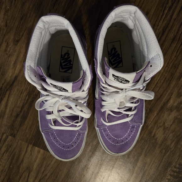 Vans Purple High Tops Women's Size 7 - Picture 3 of 10